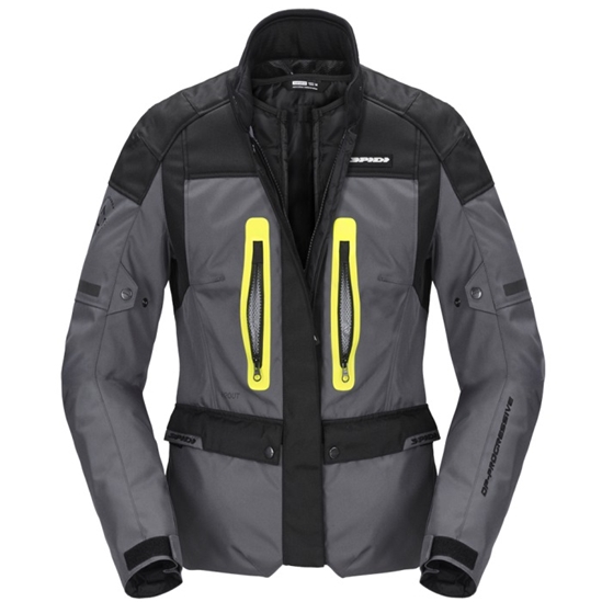 SPIDI TRAVELER 3 LADY bunda dámská černá/šedá/žlutá fluo