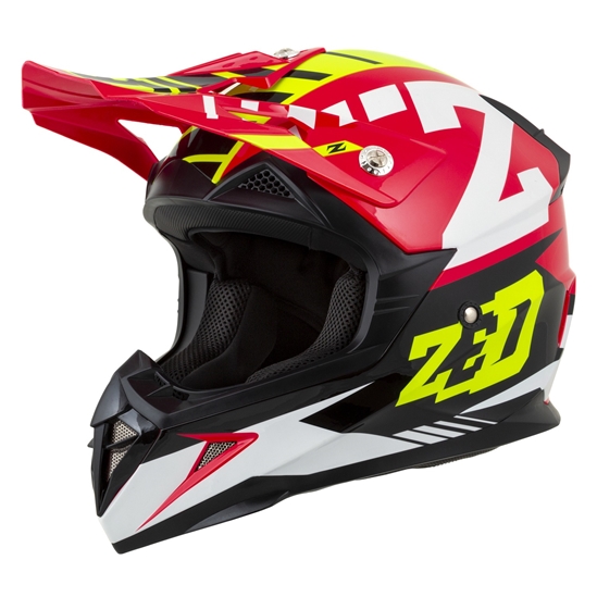 ZED X1.9D TARGA, přilba dětská (červená/žlutá fluo/černá/bílá)