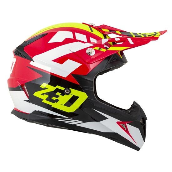 ZED X1.9D TARGA, přilba dětská (červená/žlutá fluo/černá/bílá)
