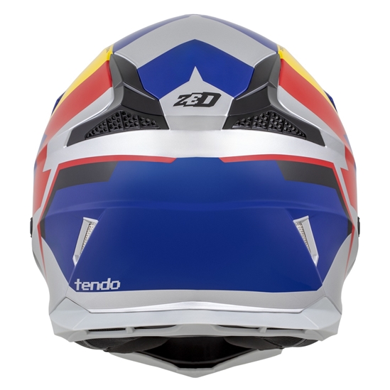 ZED X1.9D TENDO, přilba dětská (modrá perleť/červená/žlutá/stříbrná)