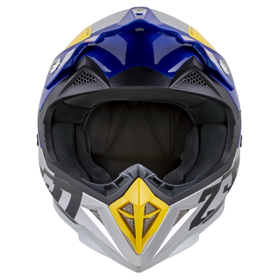 ZED X1.9D TENDO, přilba dětská (modrá perleť/červená/žlutá/stříbrná)