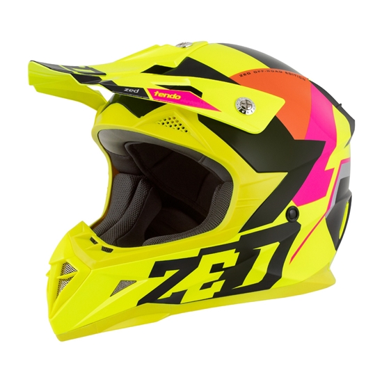 ZED X1.9D TENDO, přilba dětská (žlutá fluo/růžová/oranžová/černá)