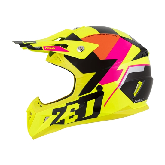 ZED X1.9D TENDO, přilba dětská (žlutá fluo/růžová/oranžová/černá)