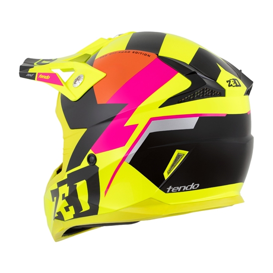 ZED X1.9D TENDO, přilba dětská (žlutá fluo/růžová/oranžová/černá)
