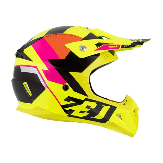 ZED X1.9D TENDO, přilba dětská (žlutá fluo/růžová/oranžová/černá)