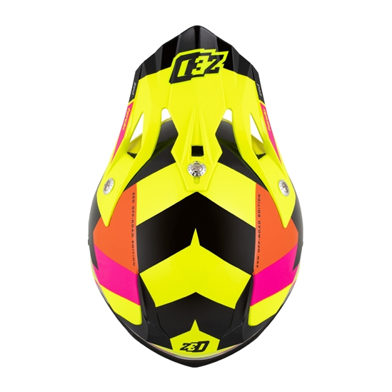 ZED X1.9D TENDO, přilba dětská (žlutá fluo/růžová/oranžová/černá)