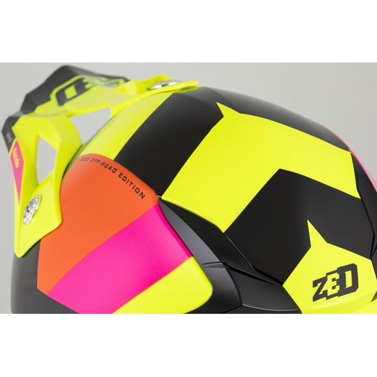 ZED X1.9D TENDO, přilba dětská (žlutá fluo/růžová/oranžová/černá)