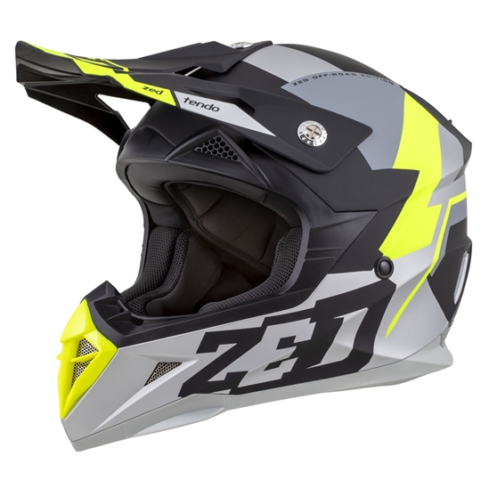 ZED X1.9D TENDO, přilba dětská (černá matná/tmavě šedá/světle šedá/žlutá fluo)