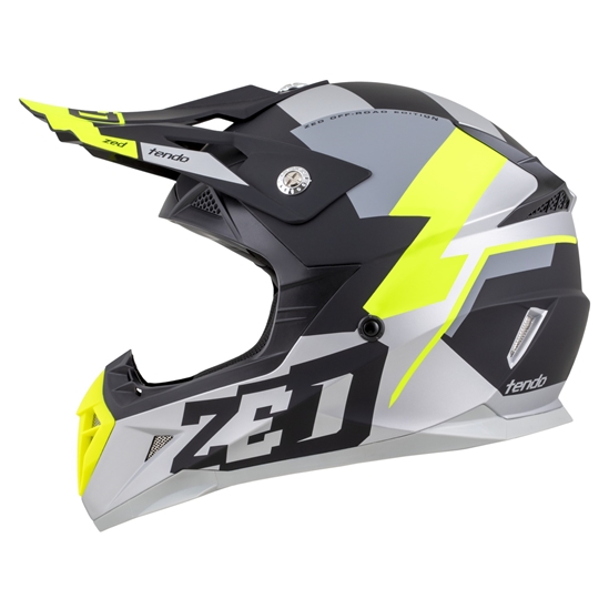 ZED X1.9D TENDO, přilba dětská (černá matná/tmavě šedá/světle šedá/žlutá fluo)