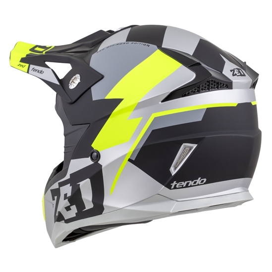 ZED X1.9D TENDO, přilba dětská (černá matná/tmavě šedá/světle šedá/žlutá fluo)