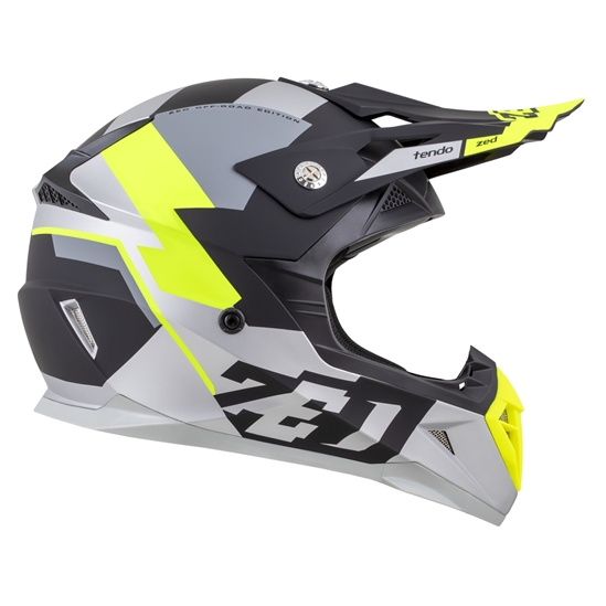 ZED X1.9D TENDO, přilba dětská (černá matná/tmavě šedá/světle šedá/žlutá fluo)