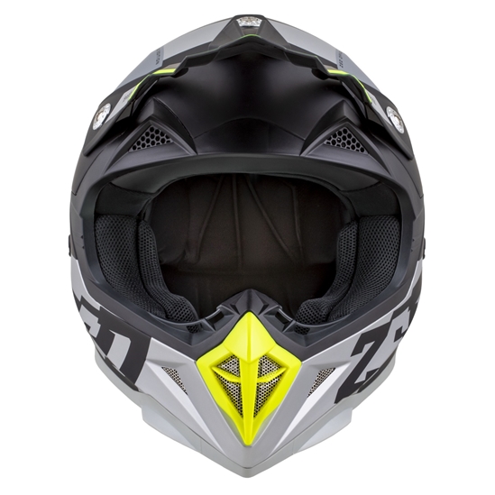ZED X1.9D TENDO, přilba dětská (černá matná/tmavě šedá/světle šedá/žlutá fluo)
