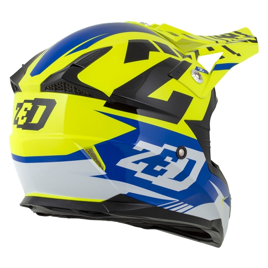 ZED X1.9 TARGA, přilba (žlutá fluo/modrá/černá/bílá)