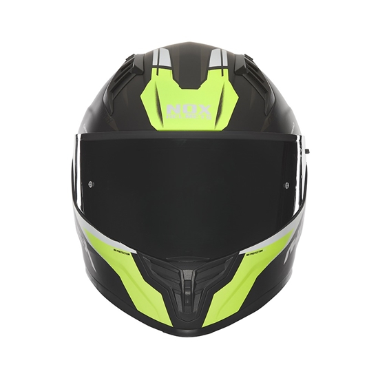 NOX N401 Crower, integrální přilba, černá matná, žlutá fluo