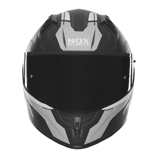 NOX N401 Crower, integrální přilba, černá matná, stříbrná