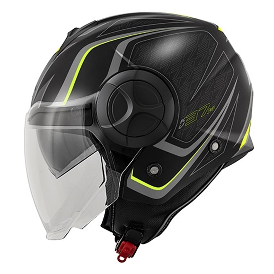 KAPPA KV37 EVO SHARP otevřená černá jet moto přilba
