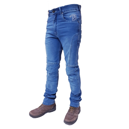 BOLDER 1722 Kalhoty Kevlar jeans stretch modrá 