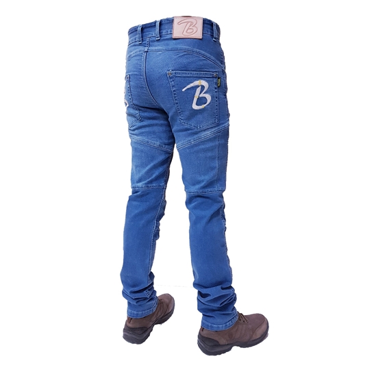 BOLDER 1722 Kalhoty Kevlar jeans stretch modrá 