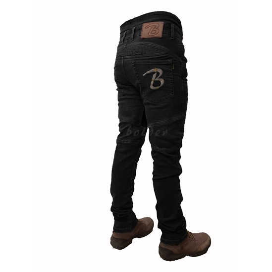 BOLDER 1725 Kalhoty Kevlar jeans stretch černá
