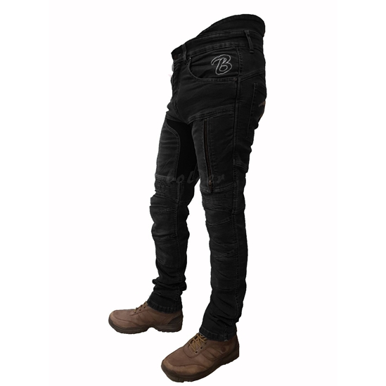 BOLDER 1725 Kalhoty Kevlar jeans stretch černá