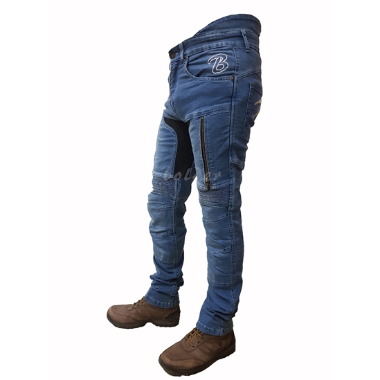 BOLDER 1725 Kalhoty Kevlar jeans stretch modrá
