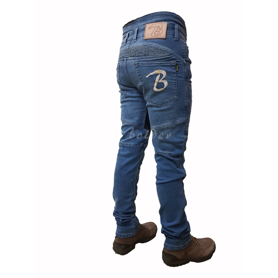 BOLDER 1725 Kalhoty Kevlar jeans stretch modrá