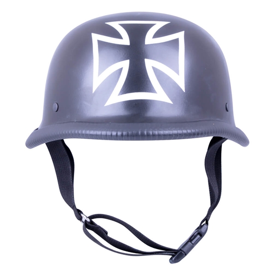 SODAGER Iron Cross Retro otevřená moto helma