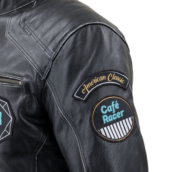 W-TEC Losial Kožená moto bunda černá