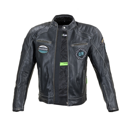 W-TEC Losial Kožená moto bunda černá
