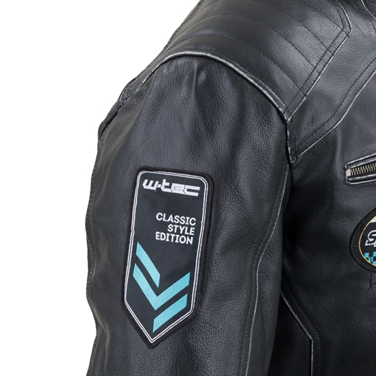 W-TEC Losial Kožená moto bunda černá