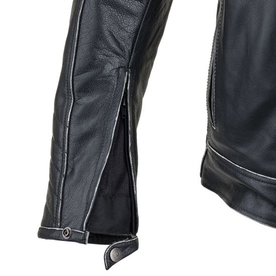 W-TEC Losial Kožená moto bunda černá