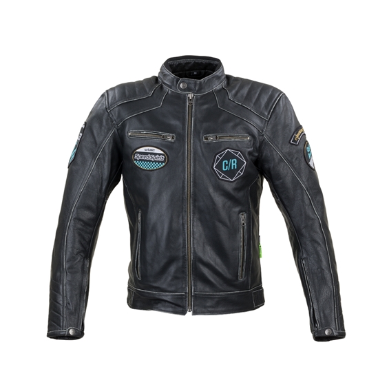 W-TEC Losial Kožená moto bunda černá