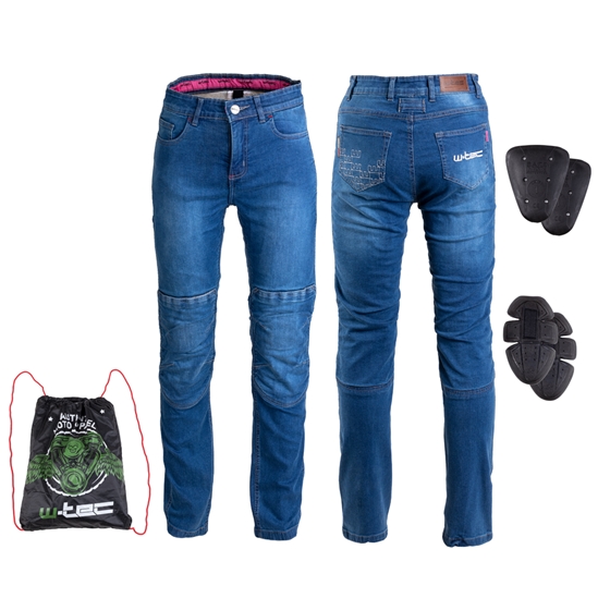 W-TEC GoralCE Dámské moto jeansy modrá