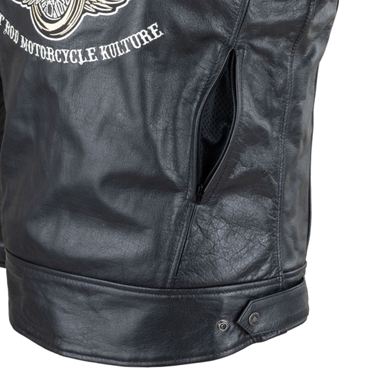 W-TEC Black Heart Wings Leather Jacket Pánská kožená bunda