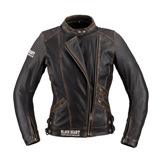 W-TEC Black Heart Lizza Dámská kožená moto bunda vintage