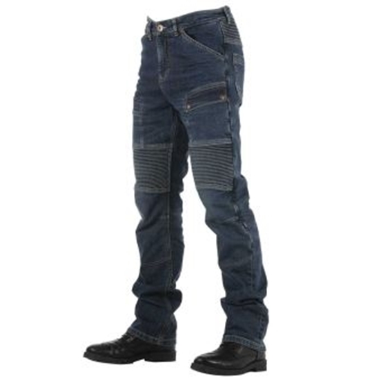 OVERLAP ROAD SMALT JEANS Kevlarové moto kalhoty