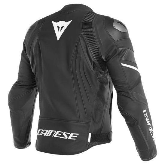 DAINESE AVRO 4 LEATHER moto bunda bílá/matná černá