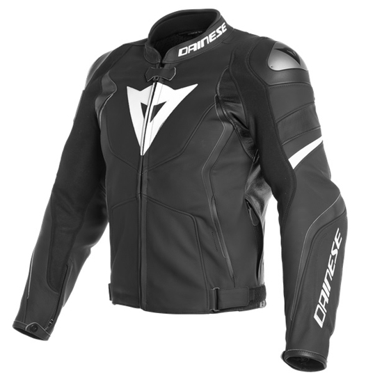DAINESE AVRO 4 LEATHER moto bunda bílá/matná černá