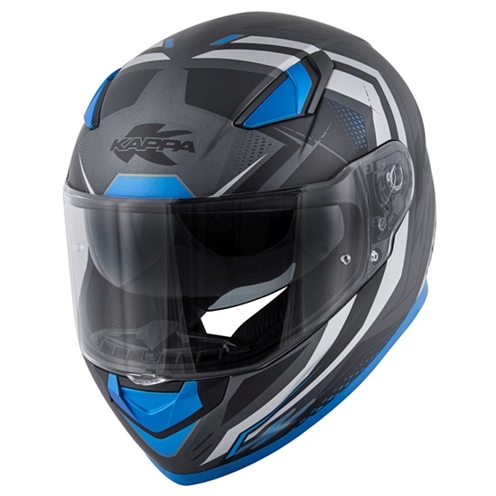 KAPPA KV41 DALLAS SCRAPS - integrální modrá moto helma