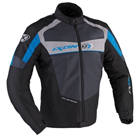 IXON Alloy 1033 Pánská textilní bunda černá/šedá/modrá