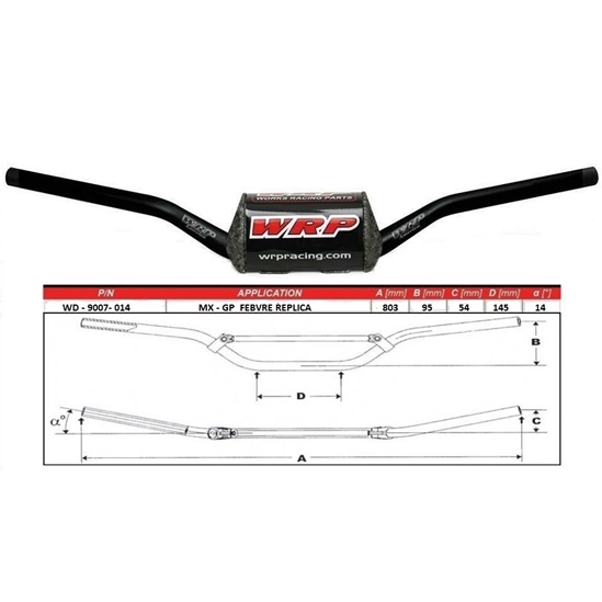 WRP PRO-BAR 28.6mm řidítka MX-GP FEBVRE Replica černá